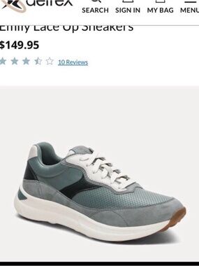Aetrex Gray Blue Greenish and White Sneakers